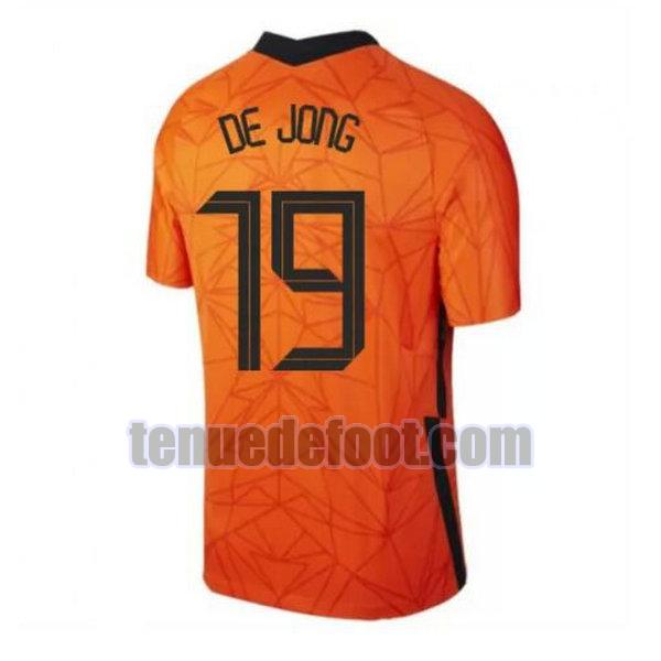 maillot de jong 19 hollande 2020 domicile orange