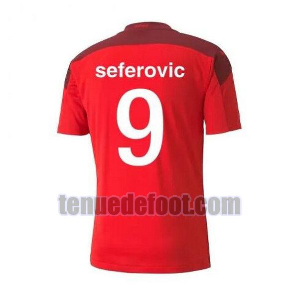 maillot seferovic 9 suisse 2020-2021 domicile rouge rouge