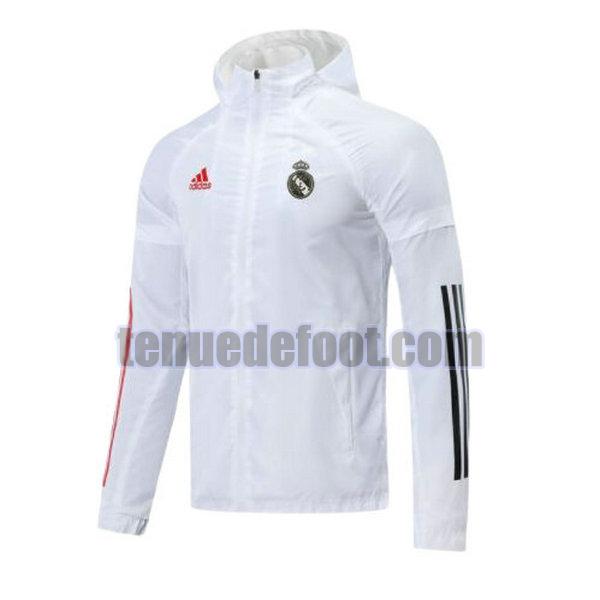 coupe-vent real madrid 21 22 blanc blanc