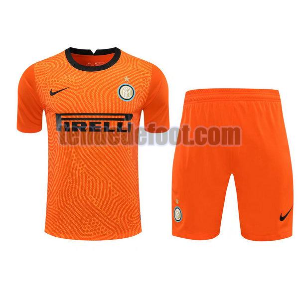 maillot+shorts inter milan 2021 gardien orange orange