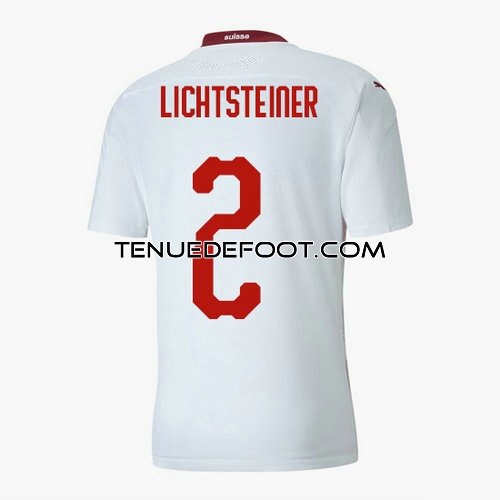 maillot lichtsteiner 2 suisse mondial 2020-2021 exterieur