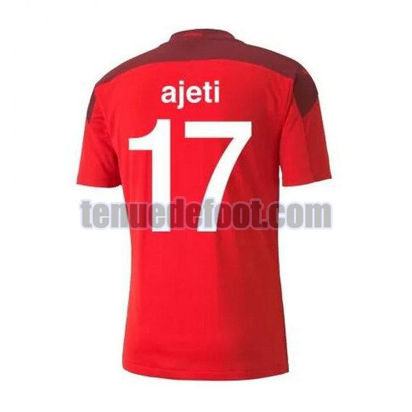 maillot ajeti 17 suisse 2020-2021 domicile rouge rouge