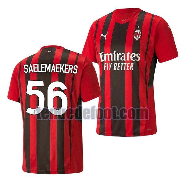 maillot alexis saelemaekers 56 ac milan 2021 2022 domicile rouge rouge