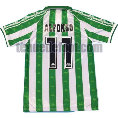 maillot alfonso 11 real betis 1995-1997 domicile vert blanc