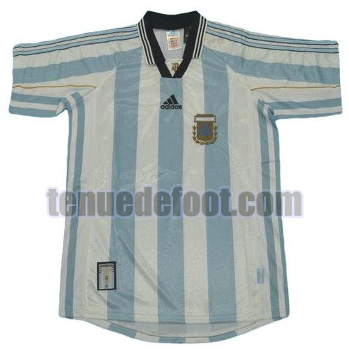 maillot argentine coupe du monde 1998 domicile manche courte bleu blanc