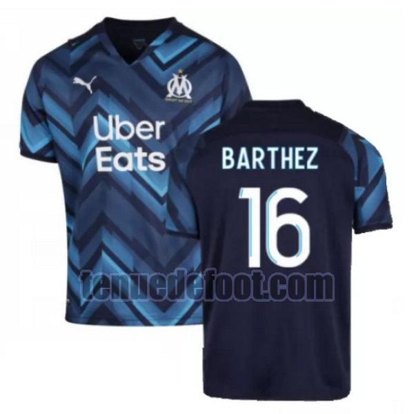maillot barthez 16 olympique de marseille 2021 2022 exterieur bleu bleu