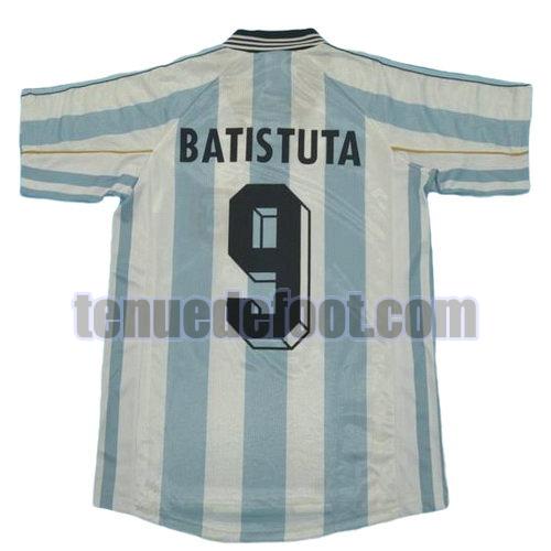 maillot batistuta 9 argentine coupe du monde 1998 domicile bleu blanc