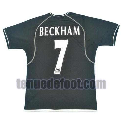 maillot beckham 7 manchester united 2000-2002 exterieur noir