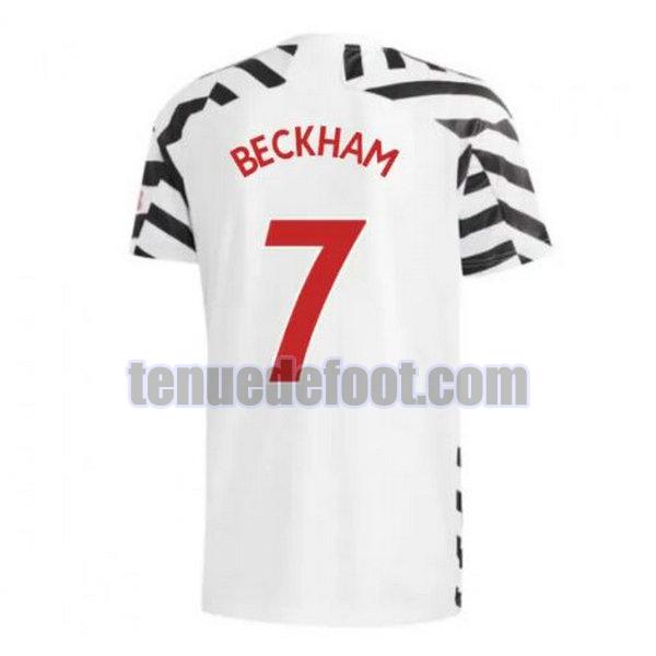 maillot beckham 7 manchester united 2020-2021 troisième noir