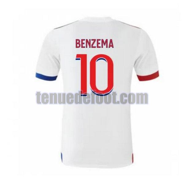 maillot benzema 10 olympique lyon 2020-2021 domicile blanc