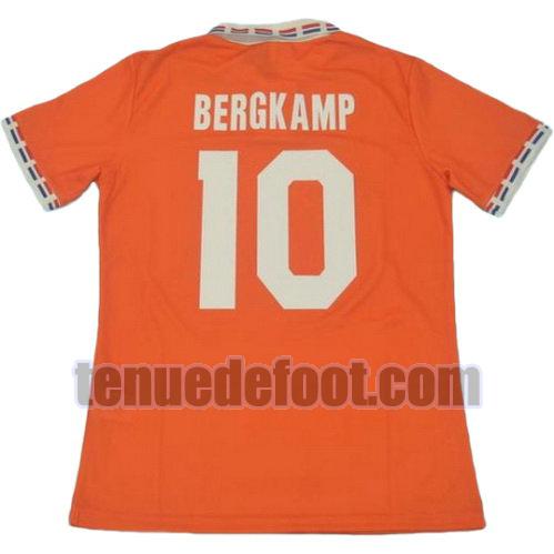 maillot bergkamp 10 pays-bas 1996 domicile orange