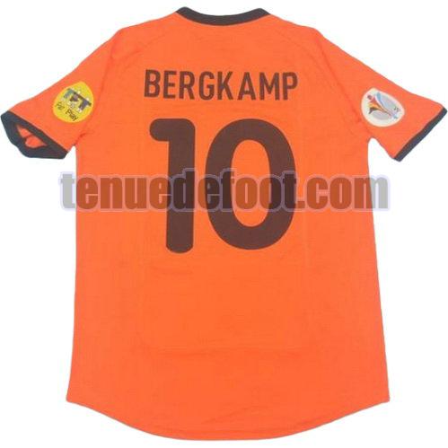 maillot bergkamp 10 pays-bas 2000 domicile orange
