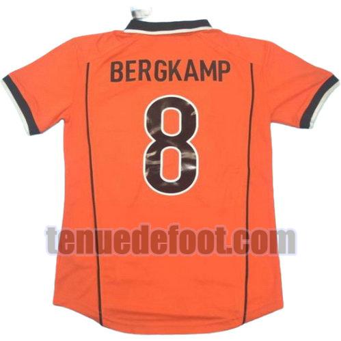 maillot bergkamp 8 pays-bas 1998 domicile orange