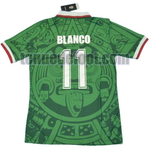 maillot blanco 11 mexique coupe du monde 1998 domicile vert