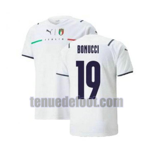 maillot bonucci 19 italie 2021 2022 exterieur blanc blanc