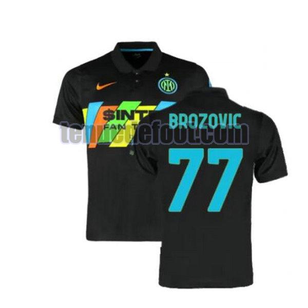 maillot brozovic 77 inter milan 2021 2022 troisième noir noir