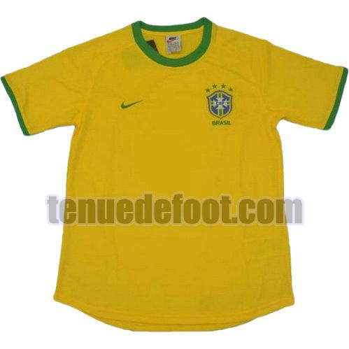 maillot brésil 2000 domicile manche courte jaune