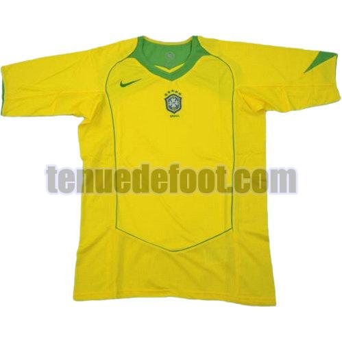 maillot brésil 2004 domicile manche courte jaune
