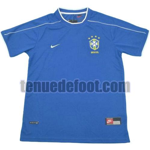 maillot brésil coupe du monde 1998 exterieur manche courte bleu
