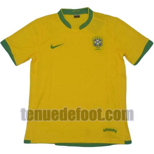 maillot brésil coupe du monde 2006 domicile manche courte jaune