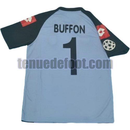 maillot buffon 1 juventus 2002-2003 gardien bleu