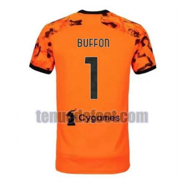 maillot buffon 1 juventus 2020-2021 troisième orange