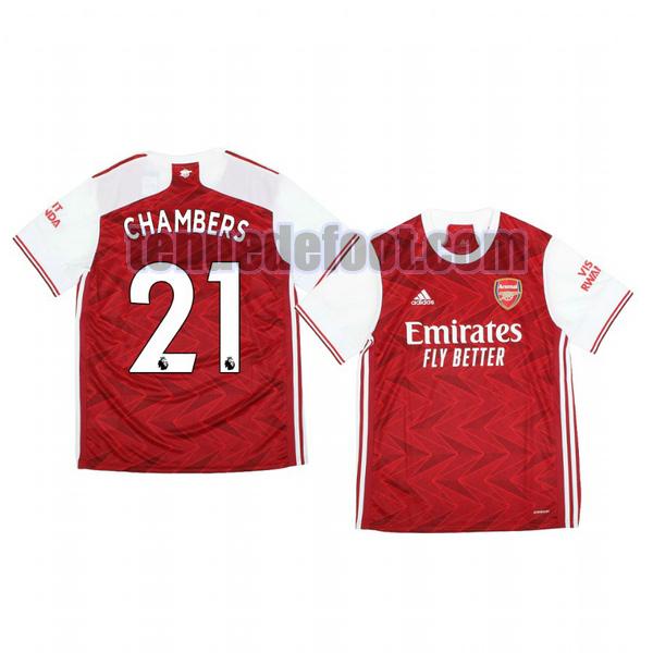 maillot calum chambers 21 arsenal 2020-2021 domicile rouge