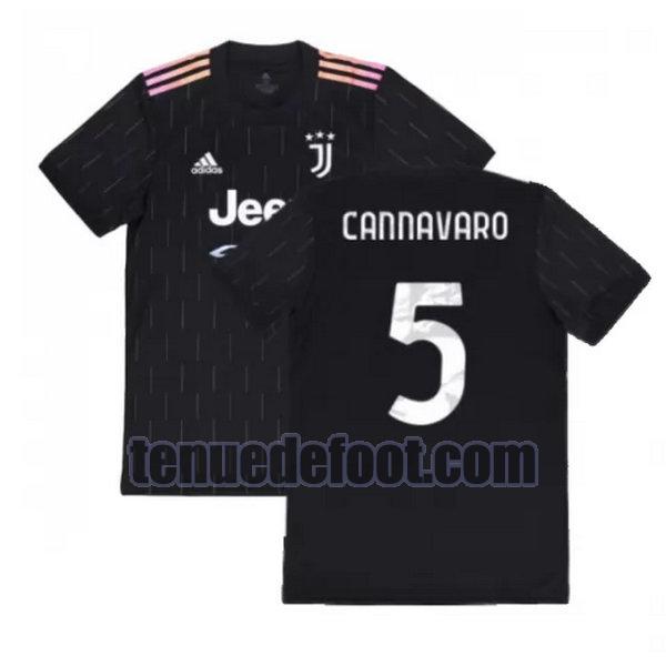 maillot cannavaro 5 juventus 2021 2022 exterieur noir noir