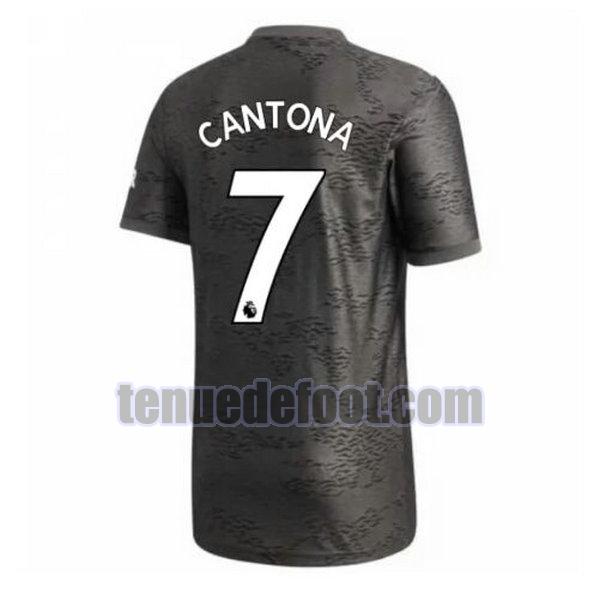 maillot cantona 7 manchester united 2020-2021 exterieur noir