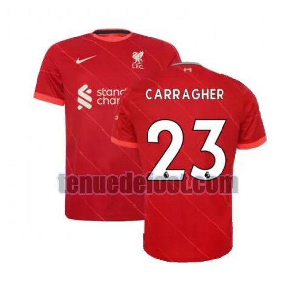 maillot carragher 23 liverpool 2021 2022 domicile rouge rouge