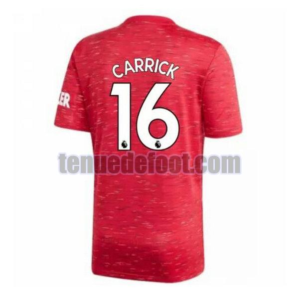maillot carrick 16 manchester united 2020-2021 domicile rouge