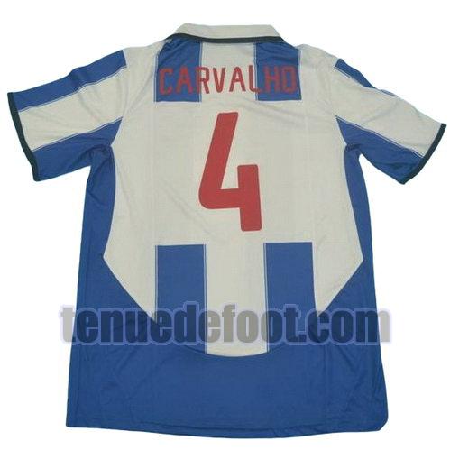 maillot carvalho 4 fc porto 2003-2004 domicile bleu blanc