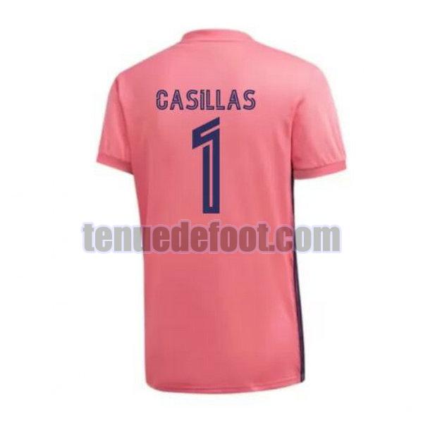 maillot casillas 1 real madrid 2020-2021 exterieur rose