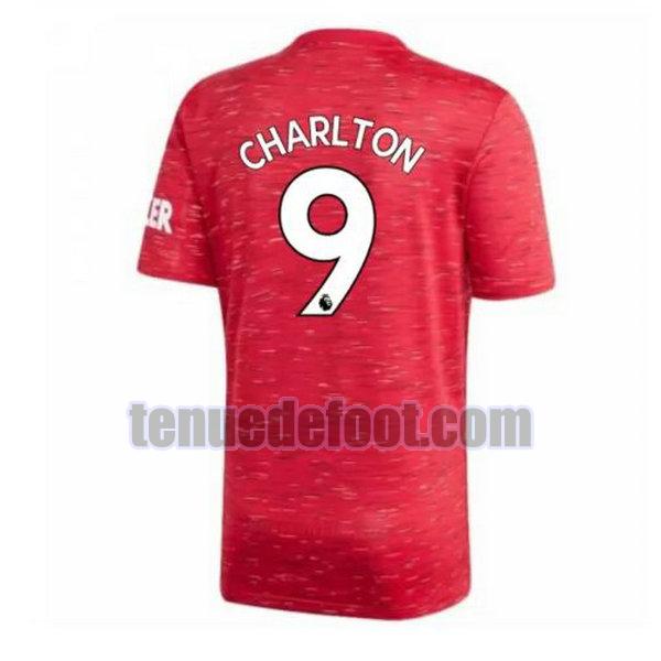maillot charlton 9 manchester united 2020-2021 domicile rouge