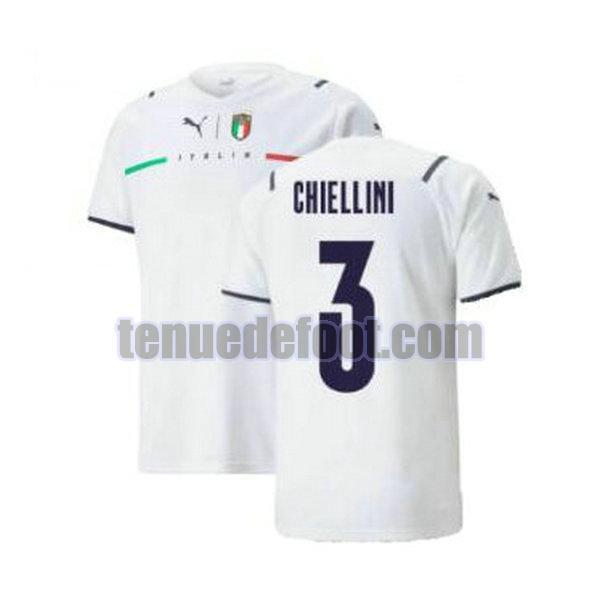 maillot chiellini 3 italie 2021 2022 exterieur blanc blanc
