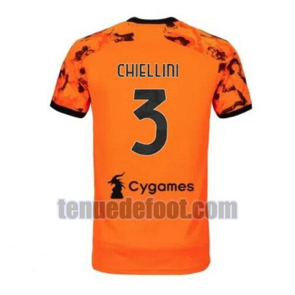 maillot chiellini 3 juventus 2020-2021 troisième orange