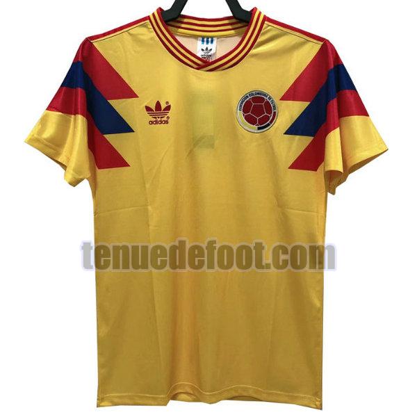 maillot colombie 1990 exterieur jaune jaune