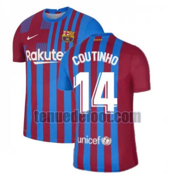 maillot coutinho 14.jpg barcelone 2021 2022 domicile rouge blanc rouge blanc