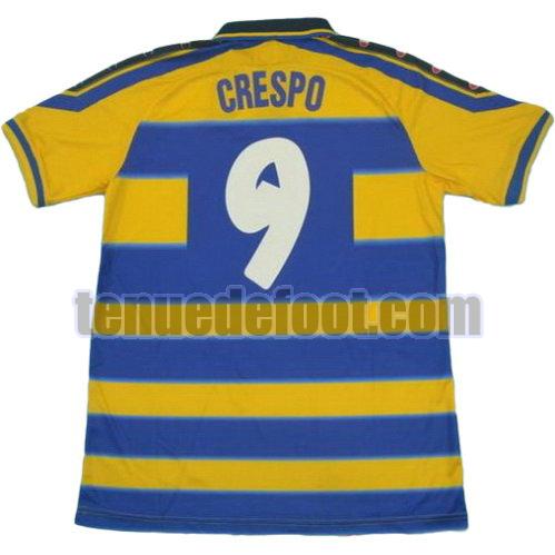 maillot crespo 9 parma 1999-2000 domicile jaune bleu