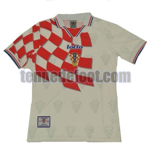 maillot croatie 1998 domicile manche courte blanc