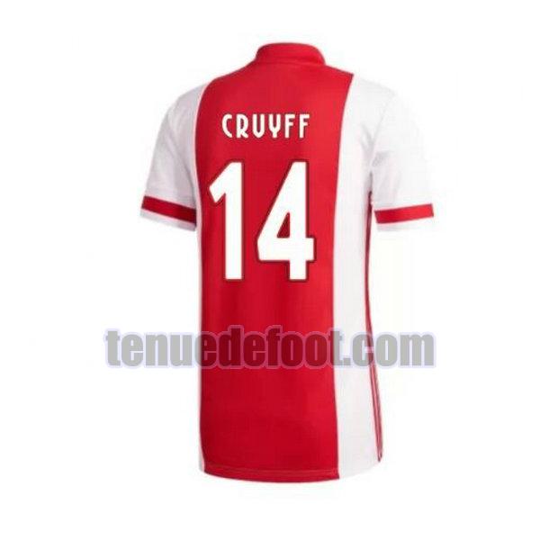 maillot cruyff 14 ajax amsterdam 2020-2021 domicile rouge
