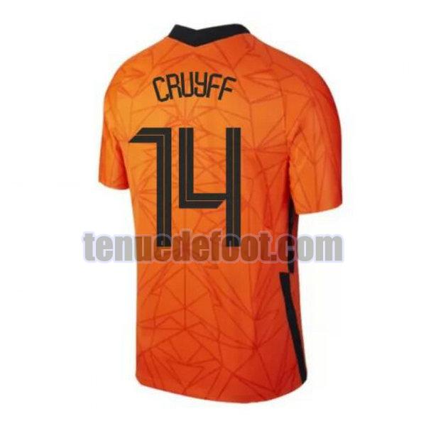 maillot cruyff 14 hollande 2020 domicile orange
