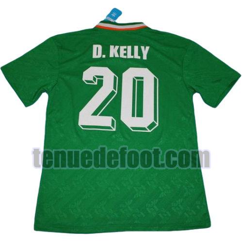 maillot d.kelly 20 république d'irlande 1994 domicile vert