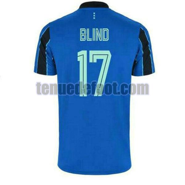maillot daley blind 17 afc ajax 2021 2022 exterieur bleu bleu