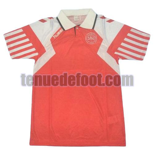 maillot danemark 1992 domicile manche courte rouge