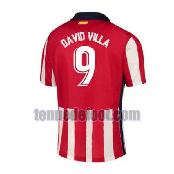 maillot david villa 9 atletico madrid 2020-2021 domicile rouge
