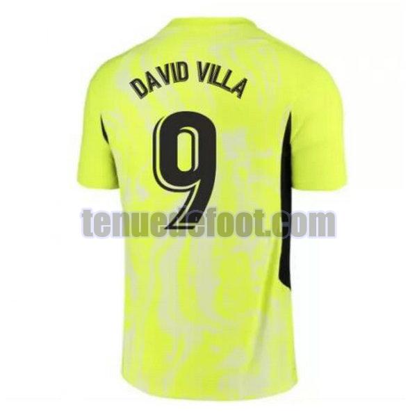 maillot david villa 9 atletico madrid 2020-2021 troisième vert vert