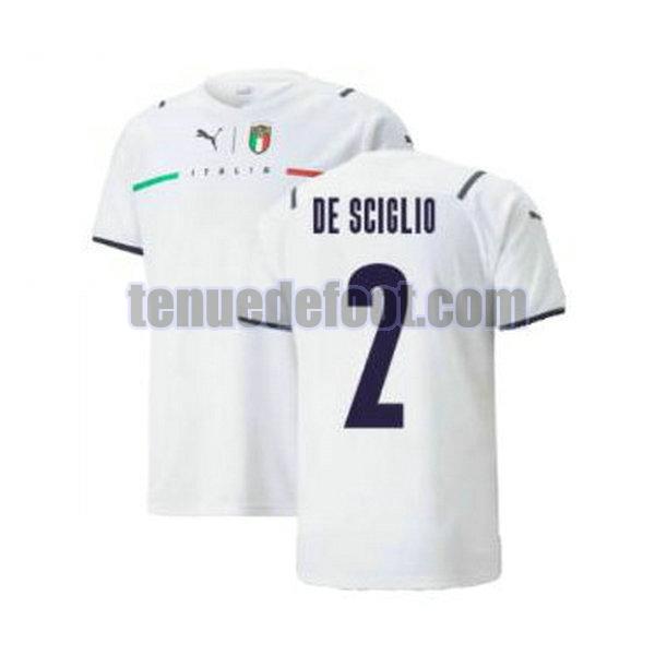 maillot de sciglio 2 italie 2021 2022 exterieur blanc blanc