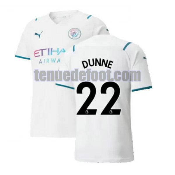 maillot dunne 22 manchester city 2021 2022 exterieur blanc blanc