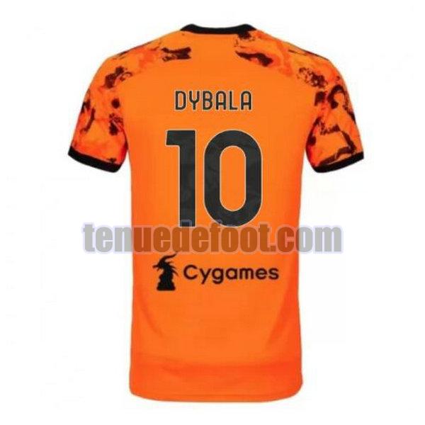 maillot dybala 10 juventus 2020-2021 troisième orange